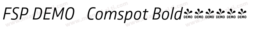 FSP DEMO   Comspot Bold字体转换